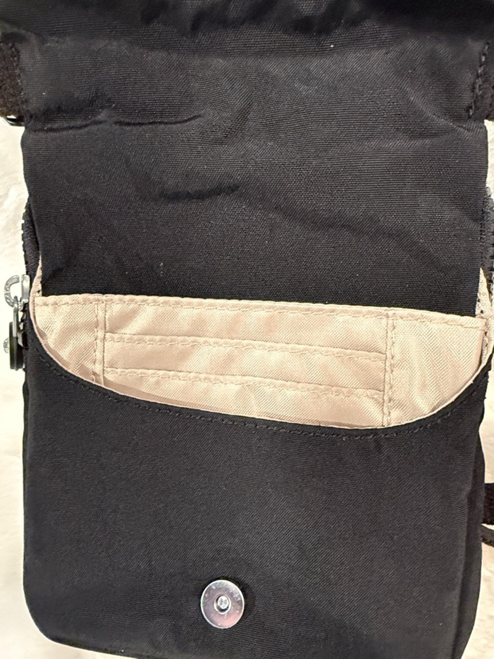 Kipling Black Nylon Crossbody Bag Small Travel Organizer Zip Pockets - Picture 7 of 15